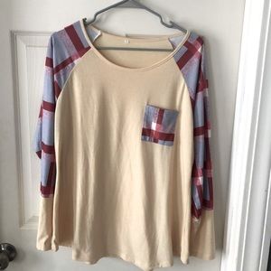 *Reduced Price * Plaid long sleeve top